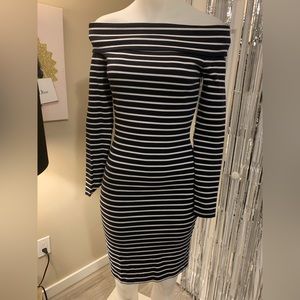 Beautiful white navy strips dress.  Michael Kors    Size XS